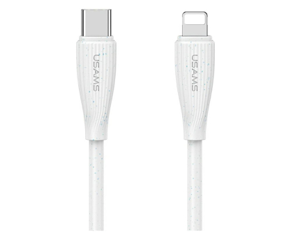 Kabel USAMS Kabel Green Series 30W USB-C do Lightning 1m biały